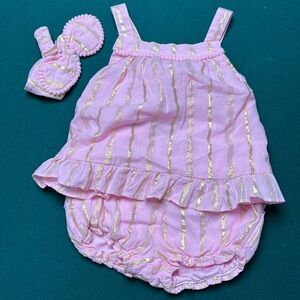 3pc Pink/Gold outfit